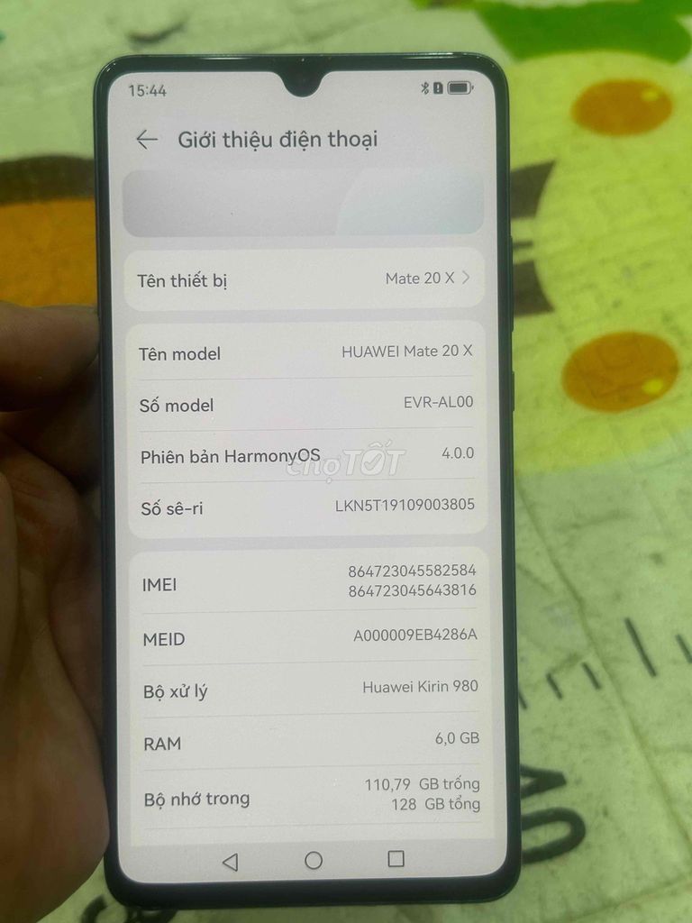 Huawei Mate 20X 6/128GB Xanh. Mua bán Điện thoại tại Quận Hoàng Mai Hà Nội được đăng bởi Yến Trang hình 1