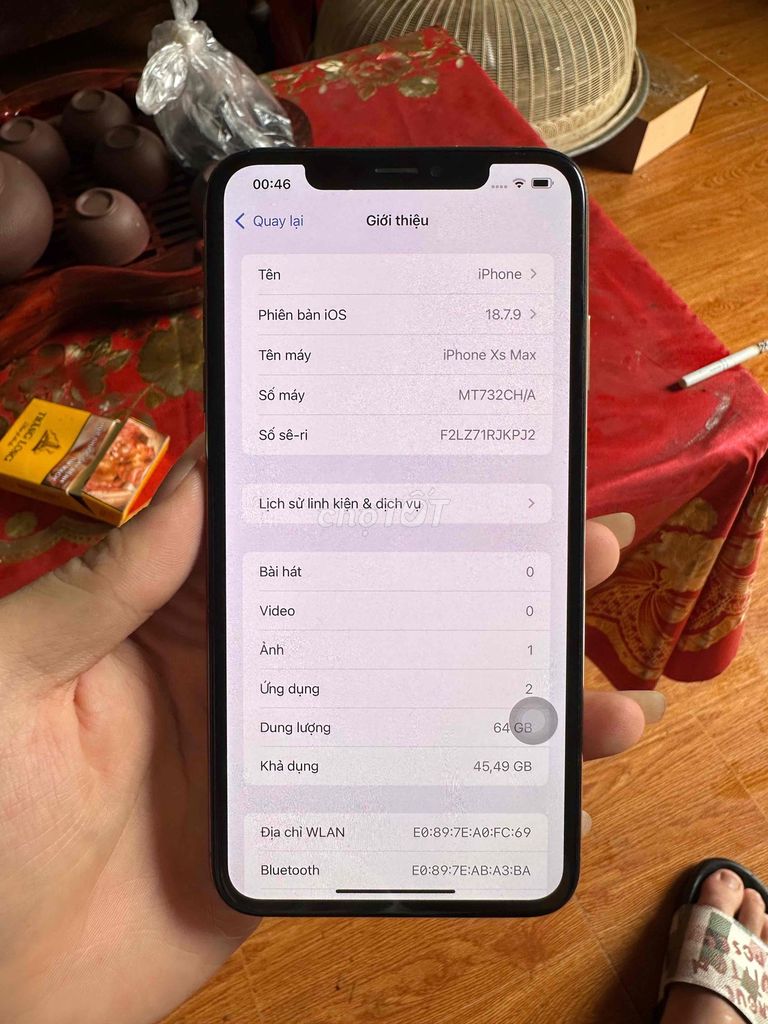 Apple iPhone Xs Max 64GB Vàng hồng 100% pin. Mua bán Điện thoại tại Huyện Lạng Giang Bắc Giang được đăng bởi Tuấn anh hình 1