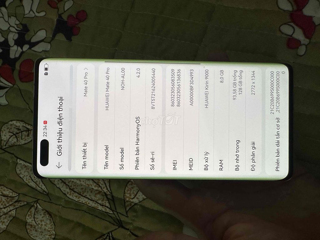 Huawei Mate 40 Pro 128GB Bạc. Mua bán Điện thoại tại Huyện Việt Yên Bắc Giang được đăng bởi Trang Trang hình 1