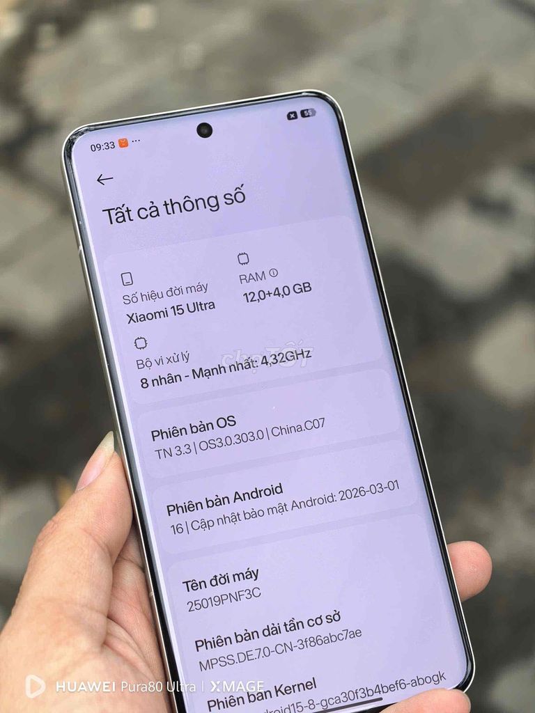 Xiaomi 15 Ultra 256GB Trắng Like New. Mua bán Điện thoại tại Thành phố Đà Lạt Lâm Đồng được đăng bởi Lộc Lá Mô Bai hình 1