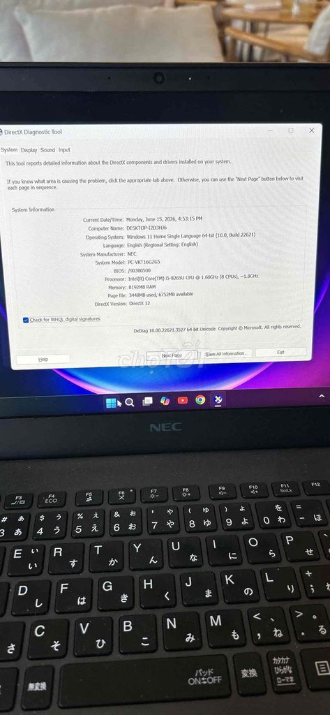 NEC Inspiron 15 i5-8265U 8GB Đen. Mua bán Laptop tại Quận Tân Phú Tp Hồ Chí Minh được đăng bởi Trần Phát hình 1