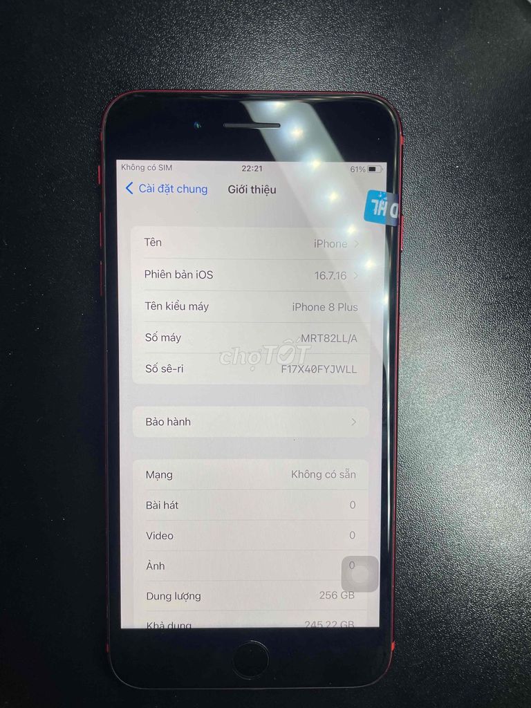 Apple iPhone 8 Plus 256GB Đỏ 100%. Mua bán Điện thoại tại Quận Nam Từ Liêm Hà Nội được đăng bởi Bùi Thanh Phong hình 1
