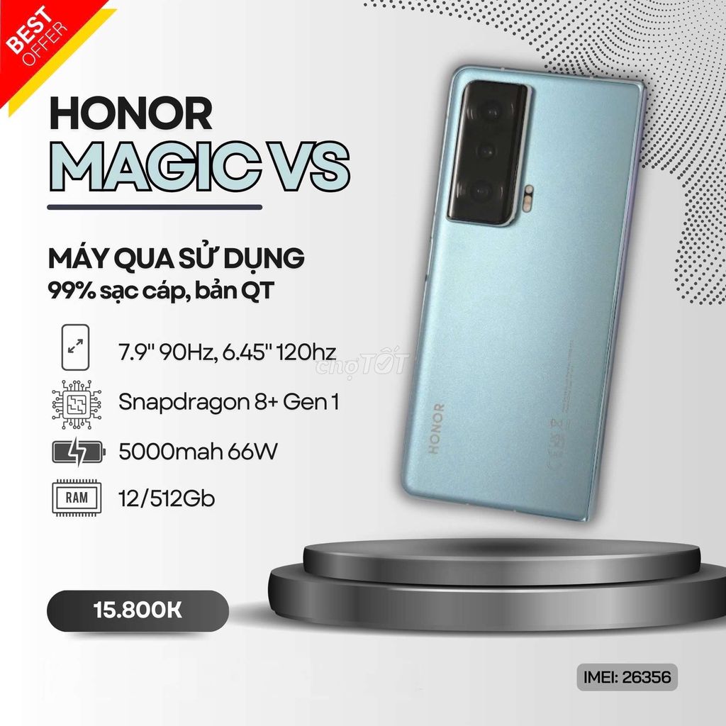 🥇HONOR MAGIC VS XANH DƯƠNG QT 12/512GB