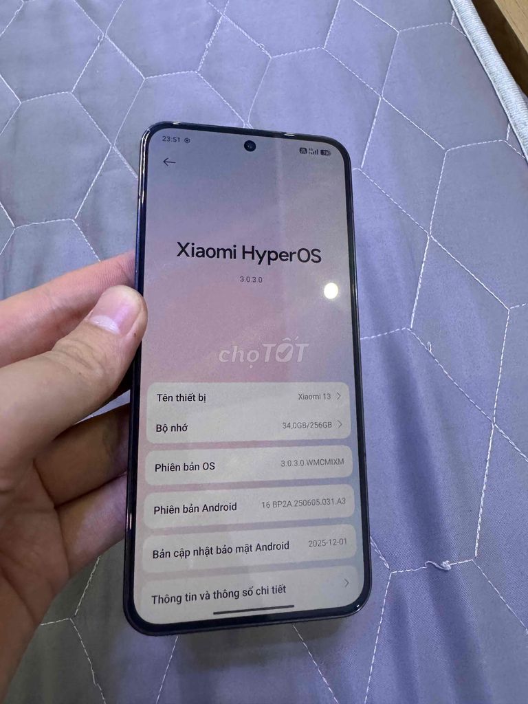 Xiaomi 13 256GB Đen Android. Mua bán Điện thoại tại Quận Nam Từ Liêm Hà Nội được đăng bởi Nguyễn Thắng hình 1