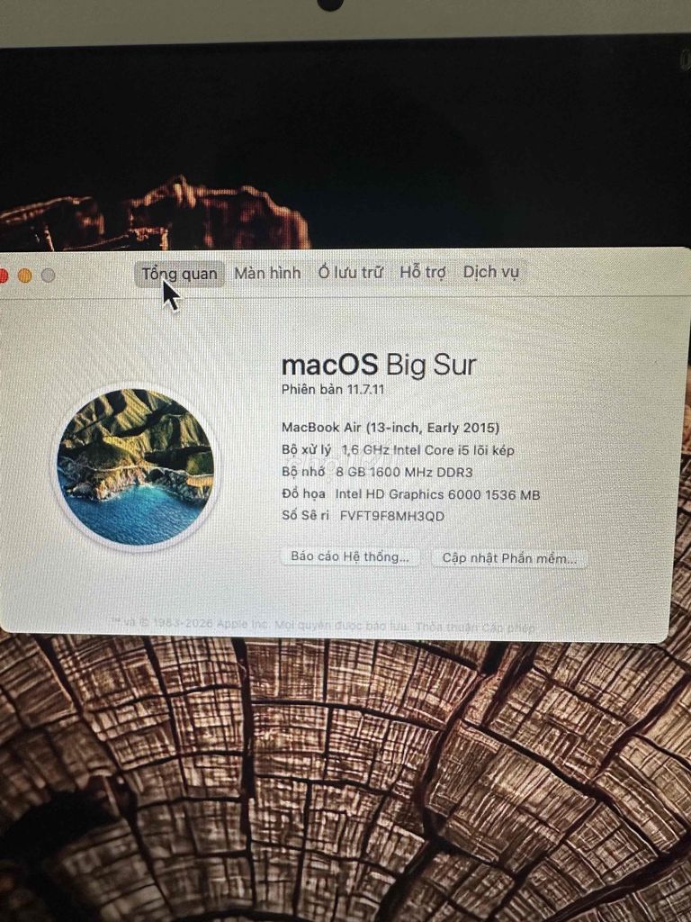 Apple MacBook Air i5 8GB/128GB Bạc. Mua bán Laptop tại Huyện Hóc Môn Tp Hồ Chí Minh được đăng bởi Minh Quan hình 1