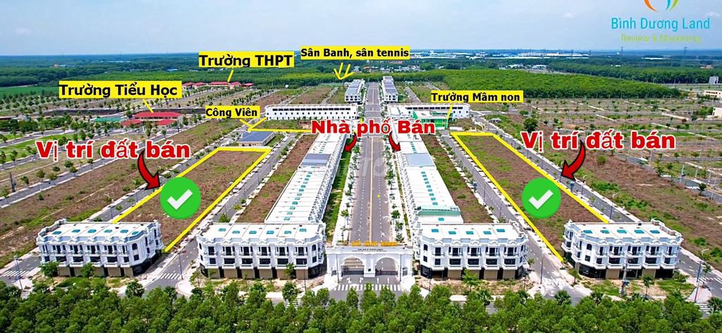 Đất Khu Dân Cư 100m2 Ngay trung Tâm KCN Bình Dương - chỉ 450tr sổ sẵn