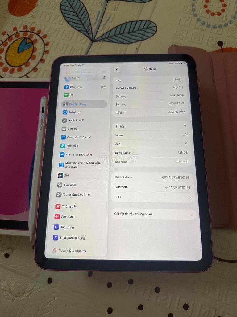 Apple iPad Gen 11 A16 128GB fullbox kèm bút TQ. Mua bán Máy tính bảng tại Quận Nam Từ Liêm Hà Nội được đăng bởi Ngô Thị Yến hình 1