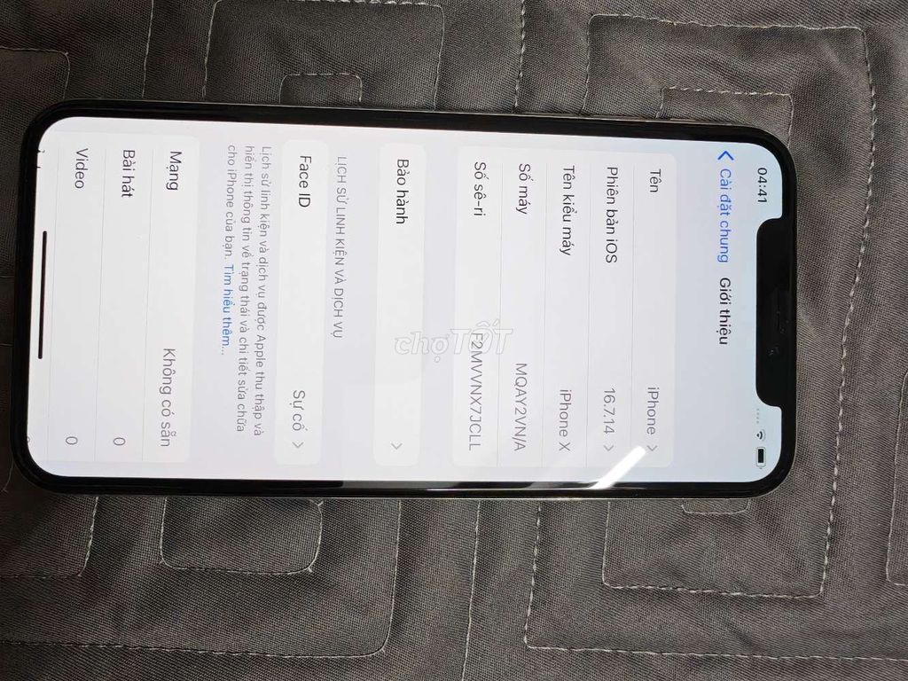 Apple iPhone X 64GB Trắng Đã sử dụng. Mua bán Điện thoại tại Quận Long Biên Hà Nội được đăng bởi Thọ Trần hình 1