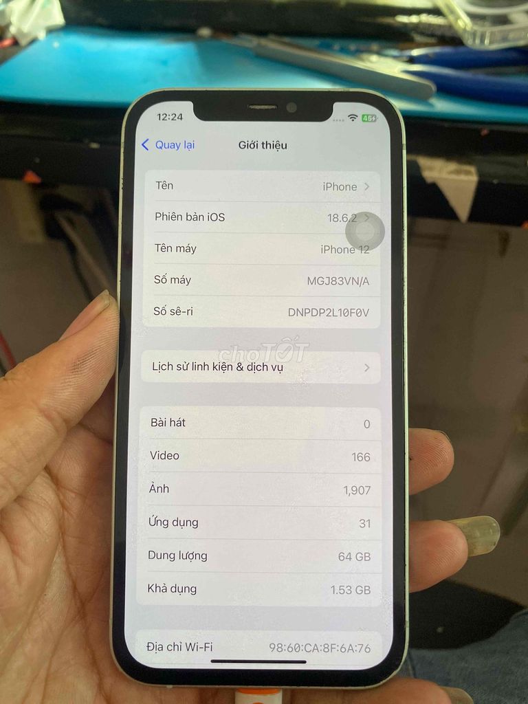 iPhone 12 64GB Xanh nhạt. Mua bán Điện thoại tại Quận Liên Chiểu Đà Nẵng được đăng bởi Hữu toàn  hình 1