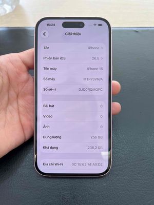 Apple iPhone 15 256GB Hồng 84%