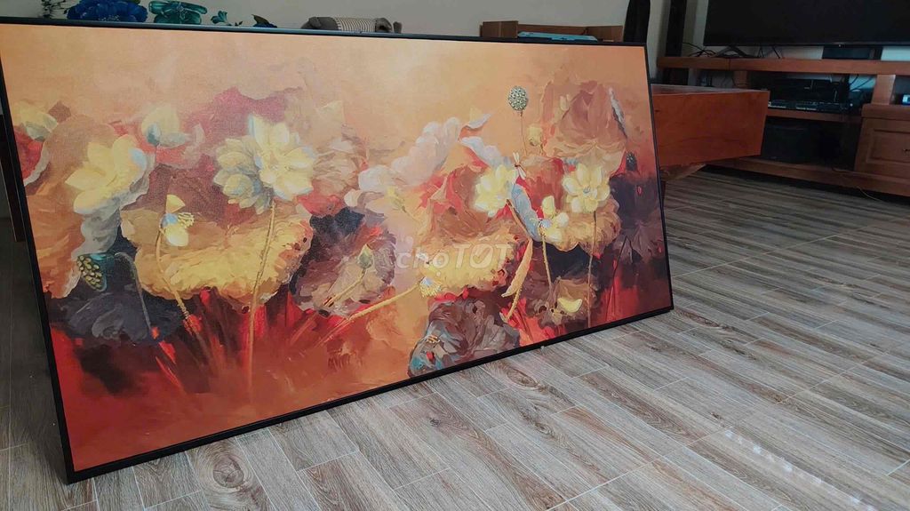 Tranh canvas hoa sen 1m4x70cm. Mua bán Đồ sưu tầm, đồ cổ tại Thành phố Long Xuyên An Giang được đăng bởi Nam hình 1