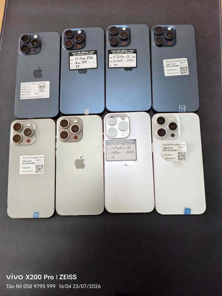 Apple iPhone 15 Pro Max 256GB. Mua bán Điện thoại tại Thị xã Duy Tiên Hà Nam được đăng bởi Táo Rẻ Đồng Văn hình 1