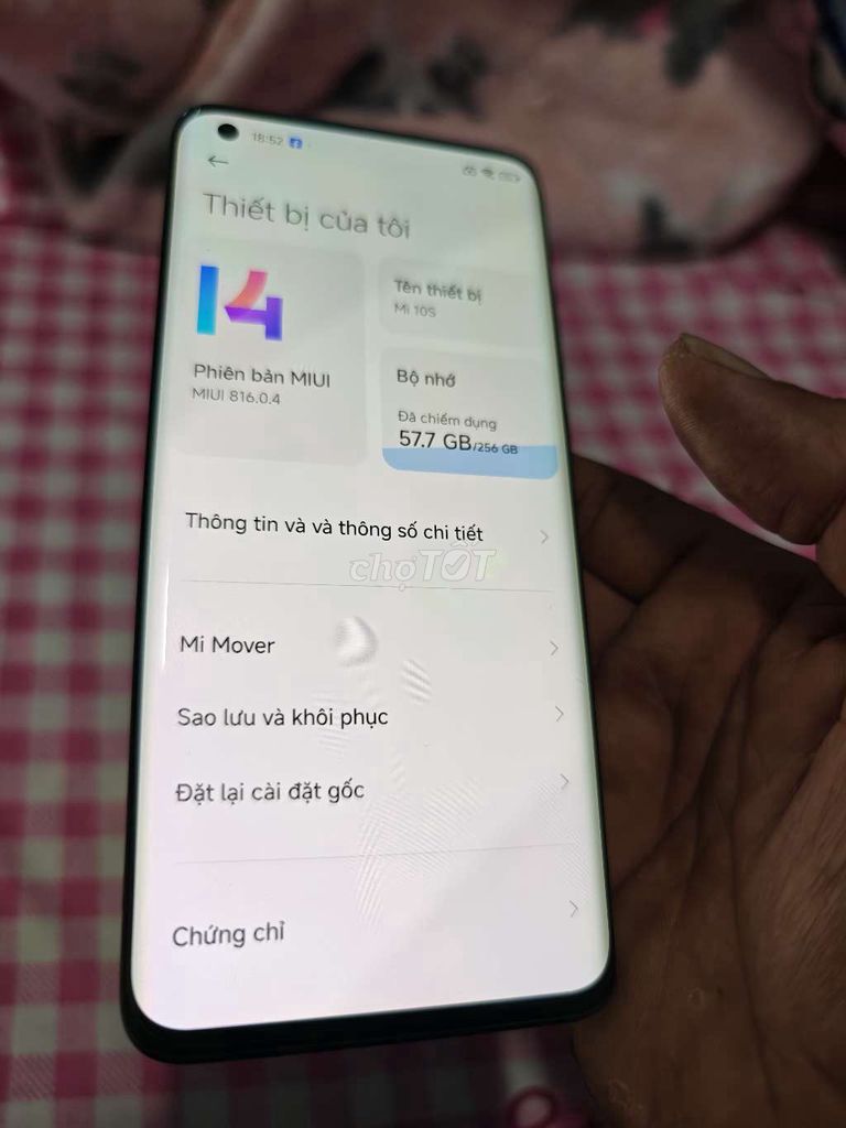 Xiaomi Mi 10S 256GB Đã qua sử dụng. Mua bán Điện thoại tại Huyện Châu Thành Đồng Tháp được đăng bởi ryan tran hình 1