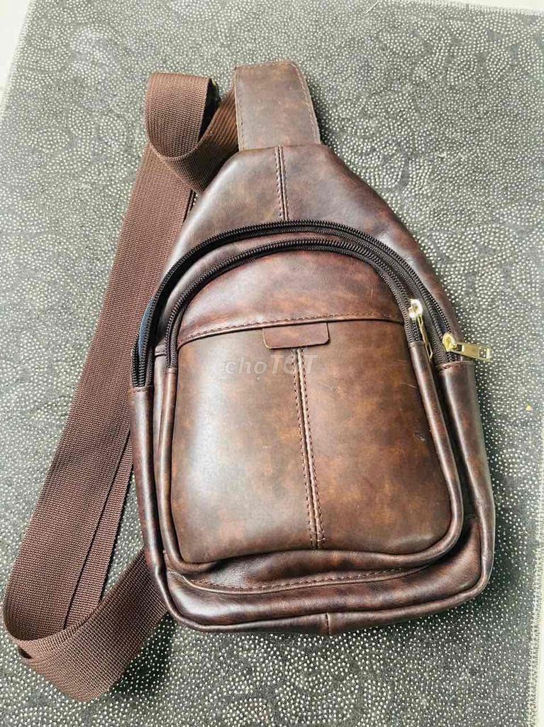 Túi bao tử Da bò Nâu Unisex 17*25cm-330k. Mua bán Túi xách tại Quận Bình Thạnh Tp Hồ Chí Minh được đăng bởi  Minh Nguyen H hình 1