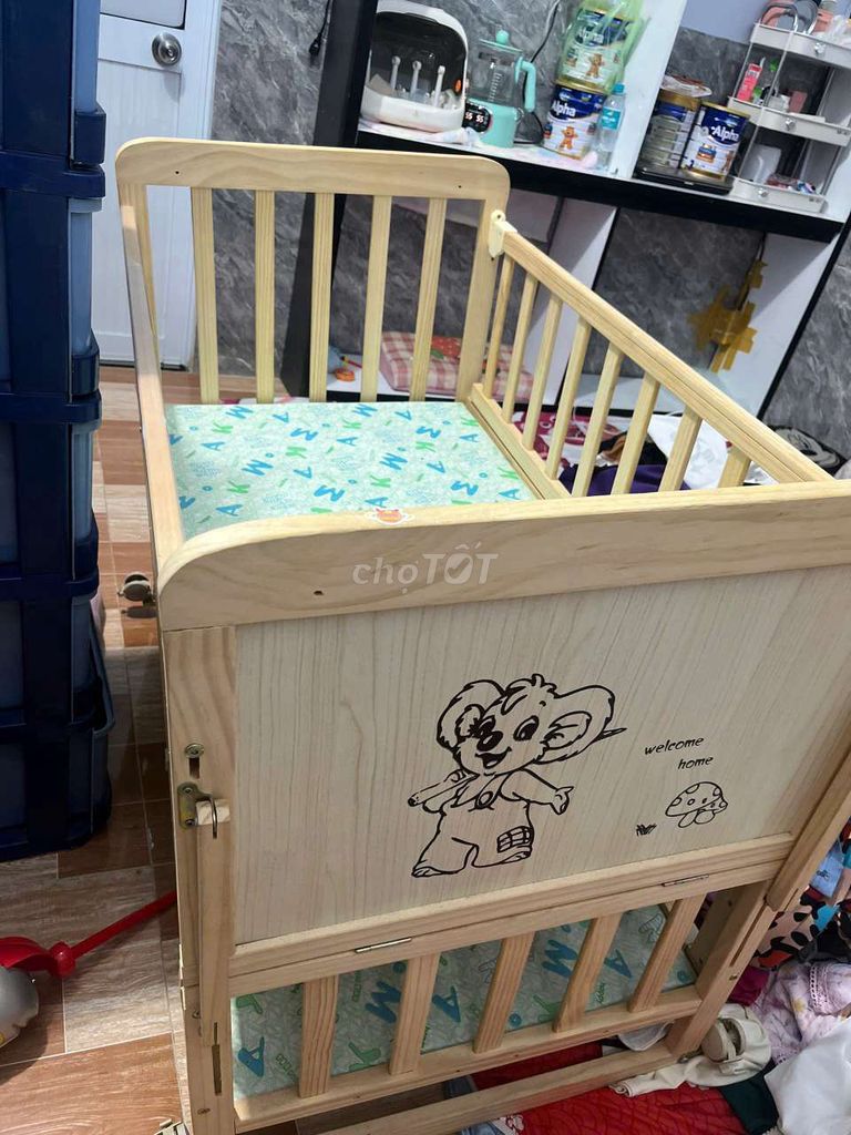 thanh lý Cũi em bé gỗ 2 tầng đã dùng. Mua bán Mẹ và bé tại Huyện Bình Chánh Tp Hồ Chí Minh được đăng bởi Nị hình 1