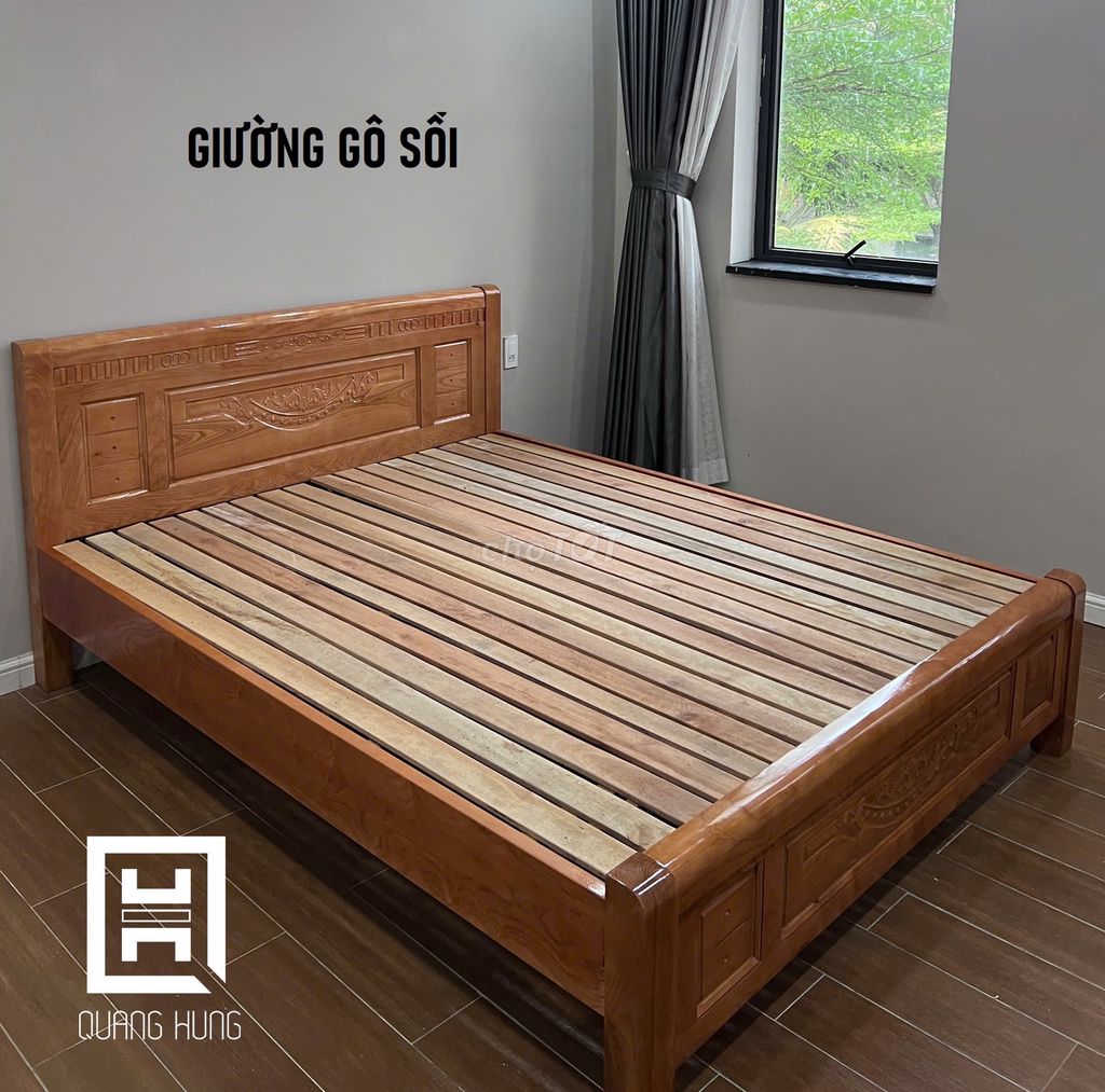 GIƯỜNG GỖ SỒI=GIƯỜNG GỖ_GIƯỜNG GỖ$GIƯỜNG GỖ SỒI$$$. Mua bán Giường, chăn ga gối nệm tại Quận Phú Nhuận Tp Hồ Chí Minh được đăng bởi NỘI THẤT NHÀ XINH hình 1