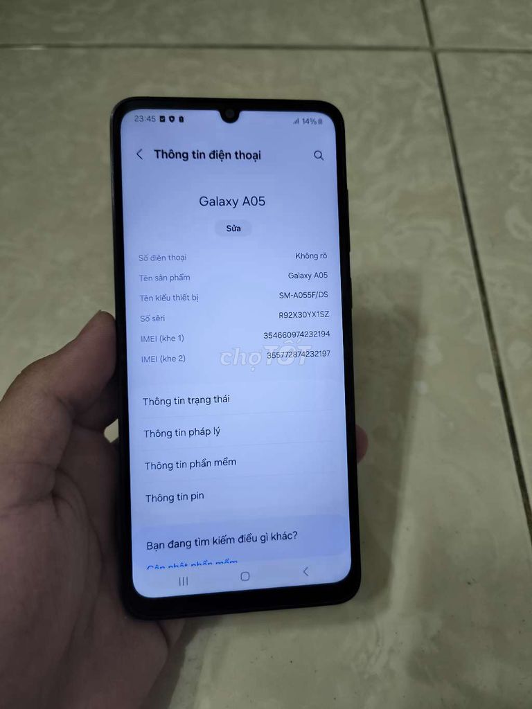 Samsung Galaxy A05 4GB/128GB Đen. Mua bán Điện thoại tại Quận 10 Tp Hồ Chí Minh được đăng bởi cường hình 1