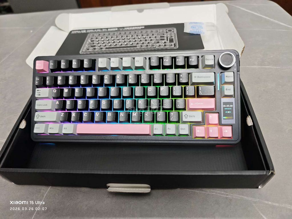 Bàn phím cơ Aula S75 Pro Đen hồng Mới. Mua bán Phụ kiện (Màn hình, Chuột...) tại Thị xã Duy Tiên Hà Nam được đăng bởi Sinh hình 1