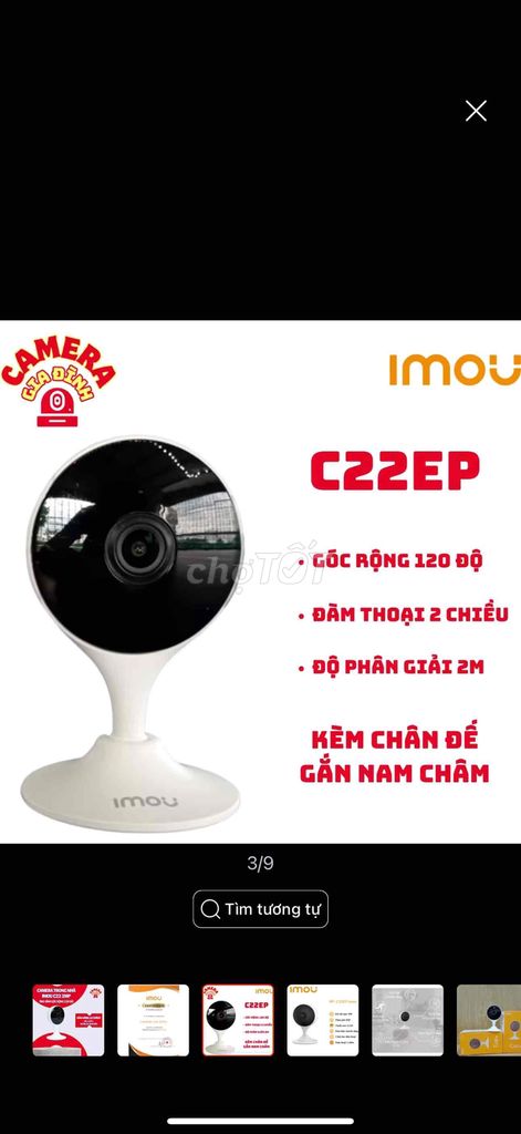 Camera Imou C22 2Mp siêu nét -góc nhìn rộng 120 độ