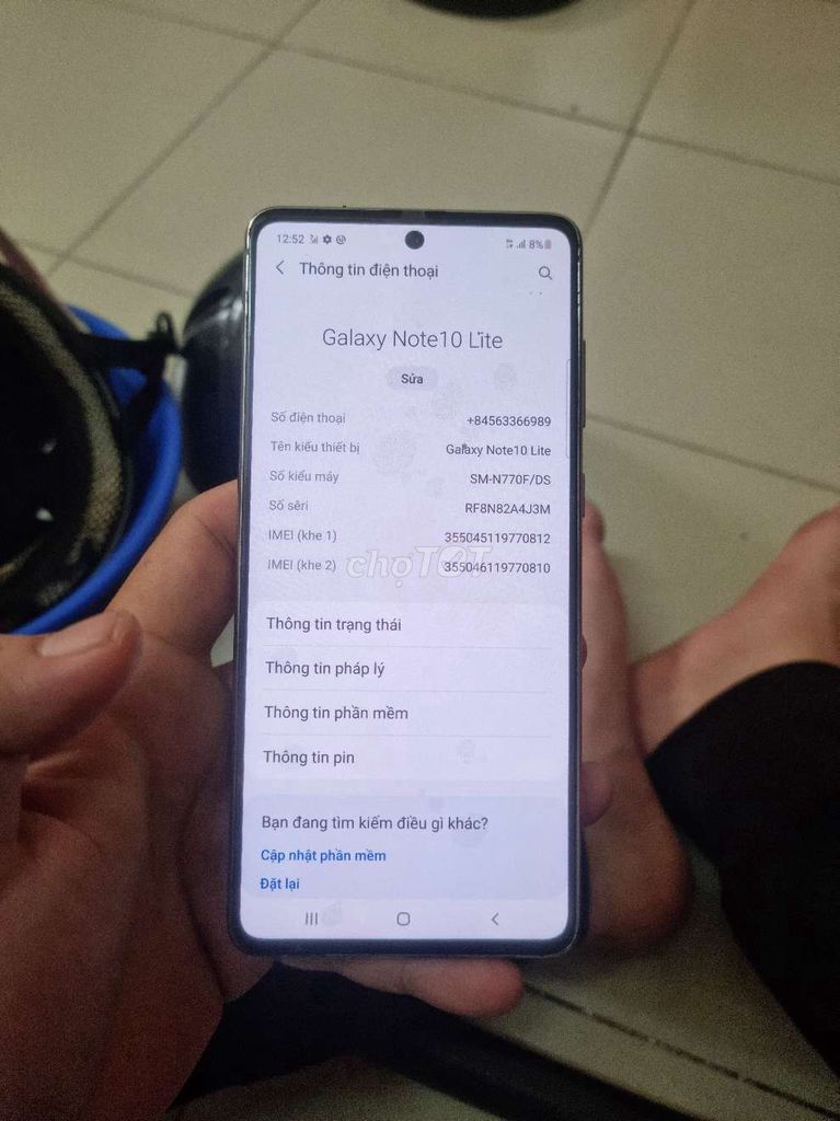 Samsung Note 10 Lite 128GB Đen 2 sim. Mua bán Điện thoại tại Quận 6 Tp Hồ Chí Minh được đăng bởi Cường Mobile hình 1