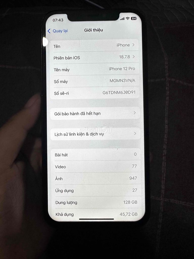 iPhone 12 Pro 128GB  VN/A. Mua bán Điện thoại tại Quận Bình Tân Tp Hồ Chí Minh được đăng bởi MHa  hình 1