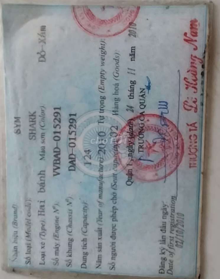 Xe máy SYM SHARK màu Đỏ - Xám sản xuất 2010. Mua bán Xe máy tại Quận Gò Vấp Tp Hồ Chí Minh được đăng bởi Trung  hình 3