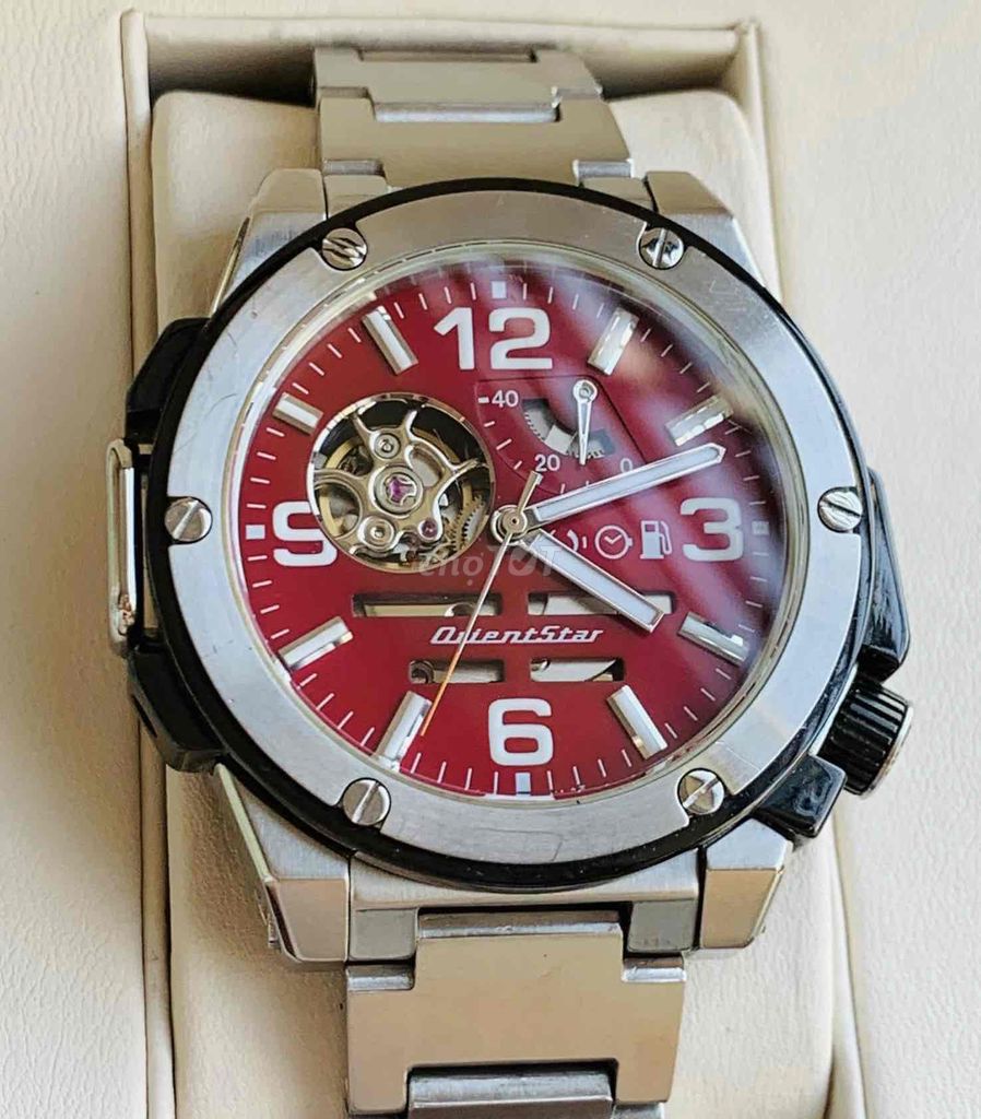 Orient star  mặt đỏ huyết size 42mm. Mua bán Đồng hồ tại Quận Hoàng Mai Hà Nội được đăng bởi Anh Tuấn hình 1