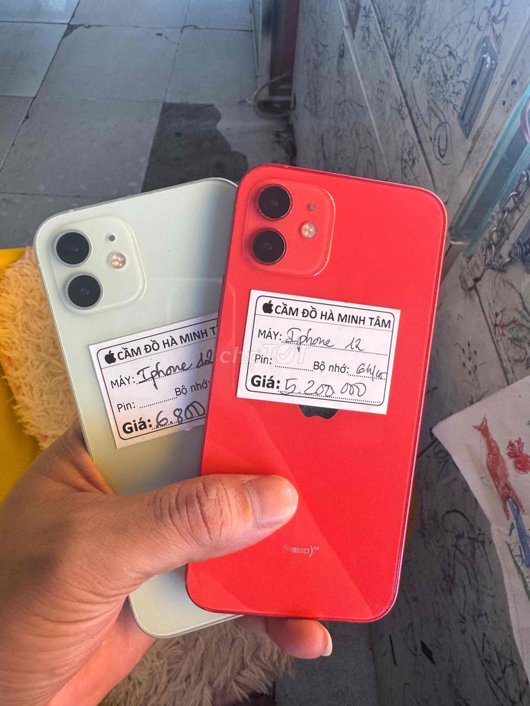 Apple iPhone 12 64GB Đỏ, Trắng. Mua bán Điện thoại tại Thành phố Thuận An Bình Dương được đăng bởi cầm đồ Hà Minh Tâm  hình 1