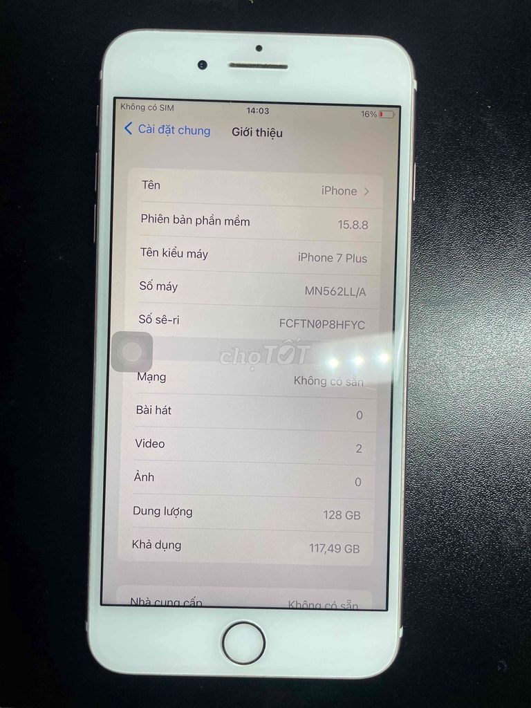 Apple iPhone 7 Plus 128GB Quốc tế Mất vân. Mua bán Điện thoại tại Quận Nam Từ Liêm Hà Nội được đăng bởi Bùi Thanh Phong hình 1