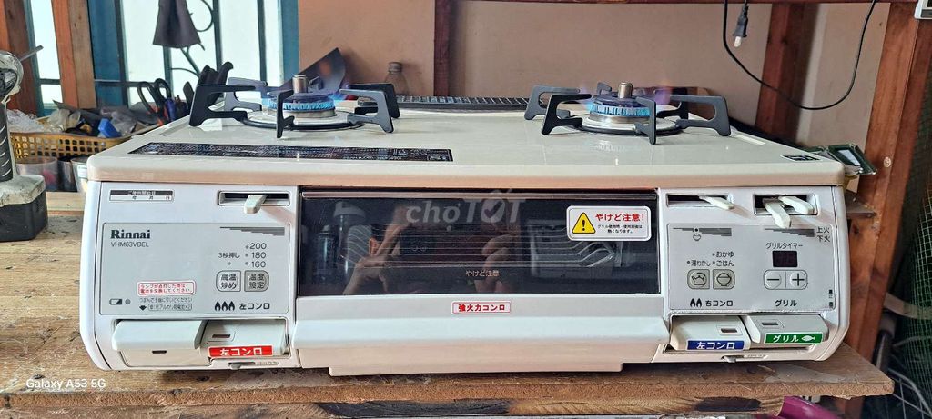 Bếp gas rinnai chính hãng, full chức năng 2 tầnlửa