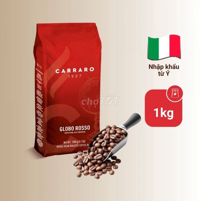 Cà phê Carraro Globo Rosso Ý - 1kg. Mua bán Đồ ăn, thực phẩm và các loại khác tại Thành phố Thủ Đức Tp Hồ Chí Minh được đăng bởi Tô Hồ  hình 1
