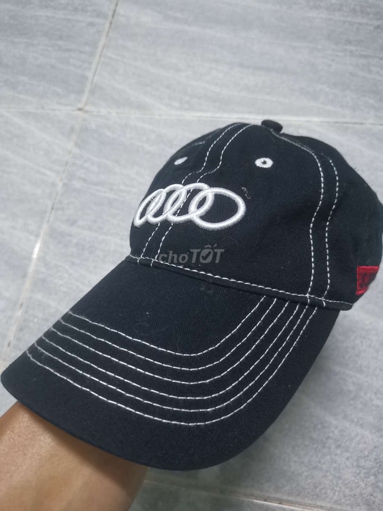 Mũ kaki Audi Car LUX GM đen logo thêu nổi