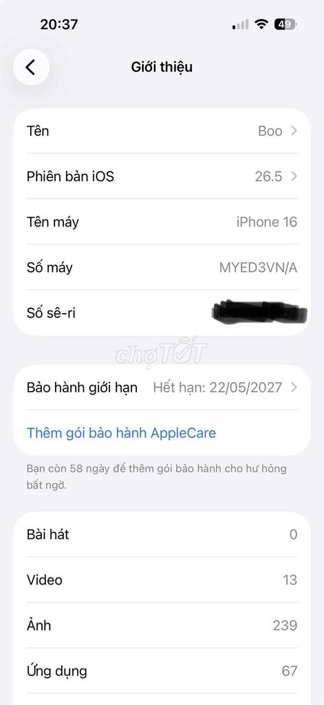 Apple iPhone 16 128GB. Mua bán Điện thoại tại Quận 12 Tp Hồ Chí Minh được đăng bởi Thanh Hoàng hình 1