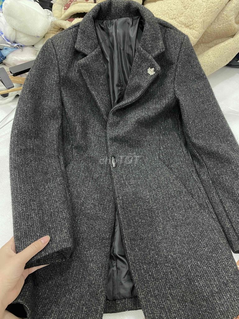 Áo khoác nam vải tweed xám. Mua bán Quần áo tại Huyện Gia Lâm Hà Nội được đăng bởi Phượng Tạ hình 1