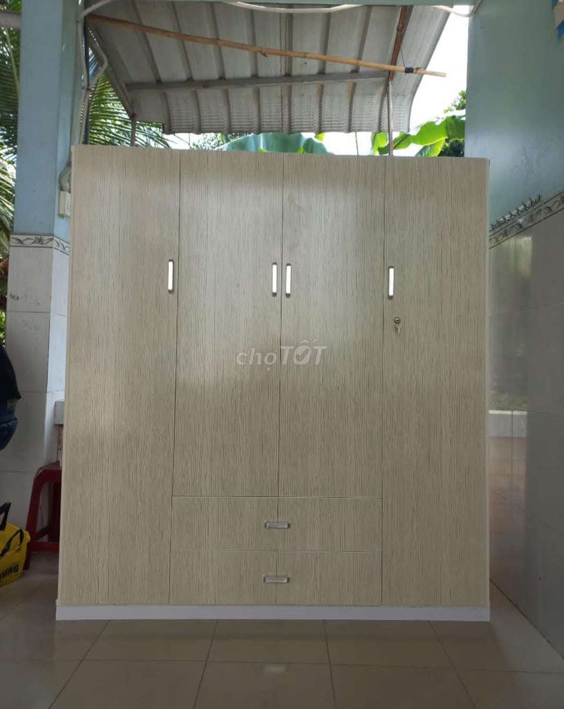 TỦ NHỰA ĐÀI LOAN 4 CÁNH MÀU VÂN GỖ SỒI, CÓ GƯƠNG . Mua bán Tủ, kệ gia đình tại Quận Tân Phú Tp Hồ Chí Minh được đăng bởi Tủ nhựa đài loan hoàng quân hình 1