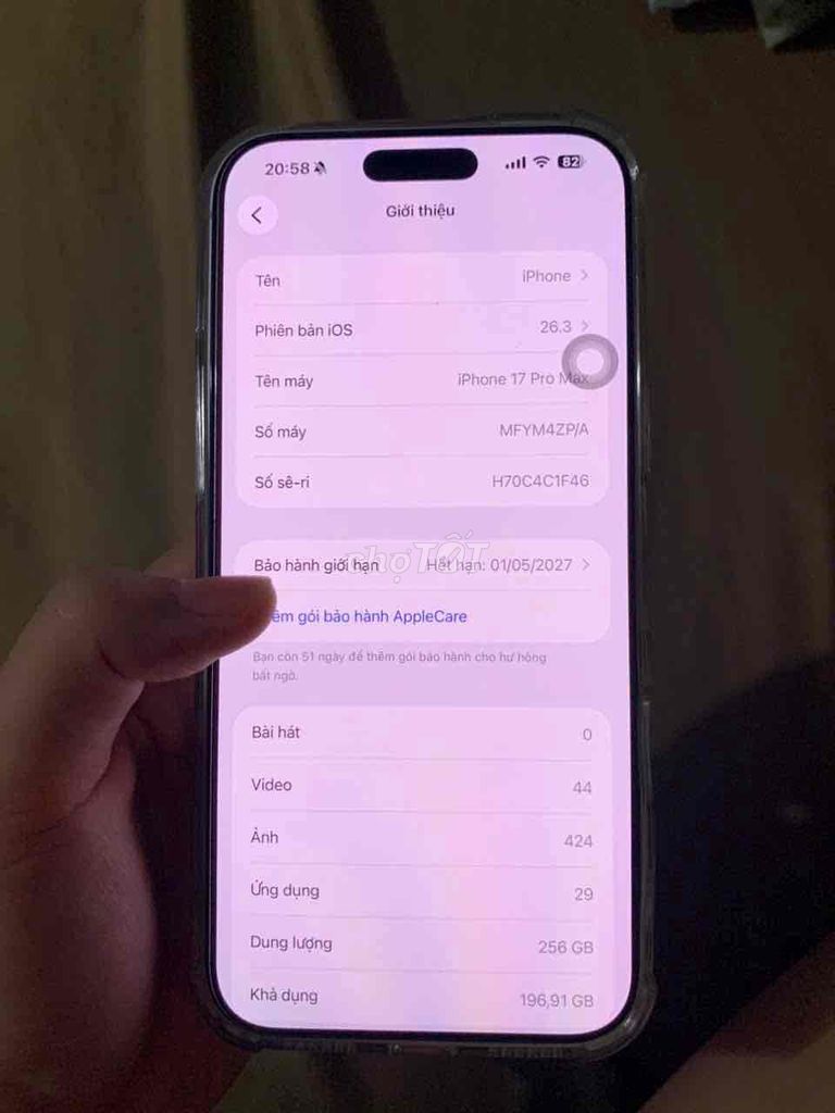 Apple iPhone 17 Pro Max Bạc. Mua bán Điện thoại tại Thành phố Hội An Quảng Nam được đăng bởi nguyễn công tân hình 1