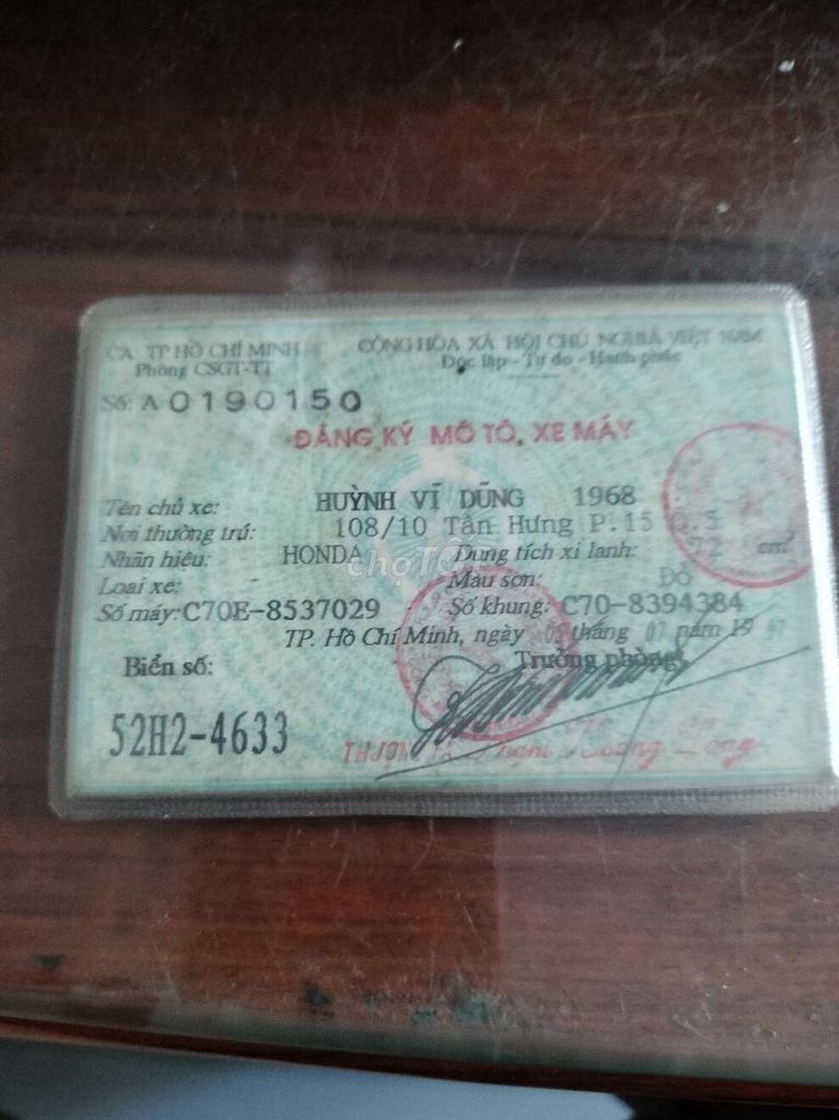 Cần bán chiếc DD có giấy dọn mới nguyên con. Mua bán Xe máy tại Huyện Hóc Môn Tp Hồ Chí Minh được đăng bởi A Tuấn hình 5