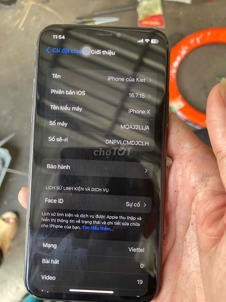 Apple iPhone X 64GB Đen Đã sử dụng. Mua bán Điện thoại tại Huyện Long Hồ Vĩnh Long được đăng bởi Đồ cũ đủ loại điện thoại loa anply máy tính hình 1