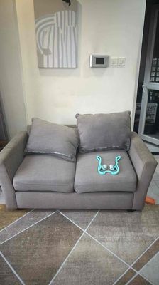 sofa vải 1m5 màu ghi
