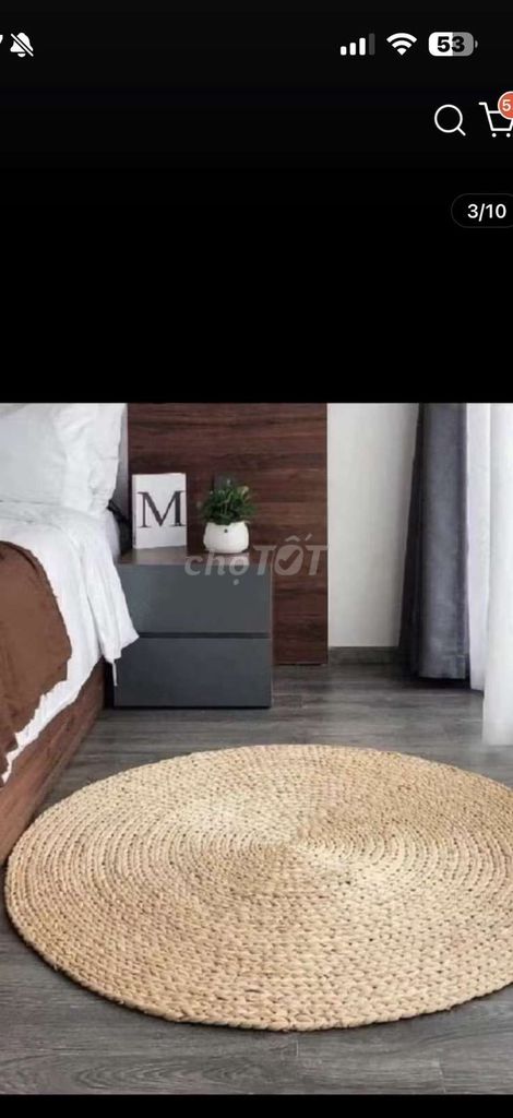 Thảm cói tự nhiên 1m2 màu Nâu nhạt. Mua bán Nội thất, đồ gia dụng khác tại Quận Đống Đa Hà Nội được đăng bởi tiệm ảnh gia đình hình 1