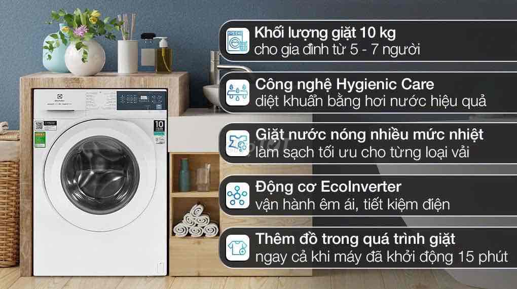 Máy giặt electrolux 10kg EWF1024D3WB