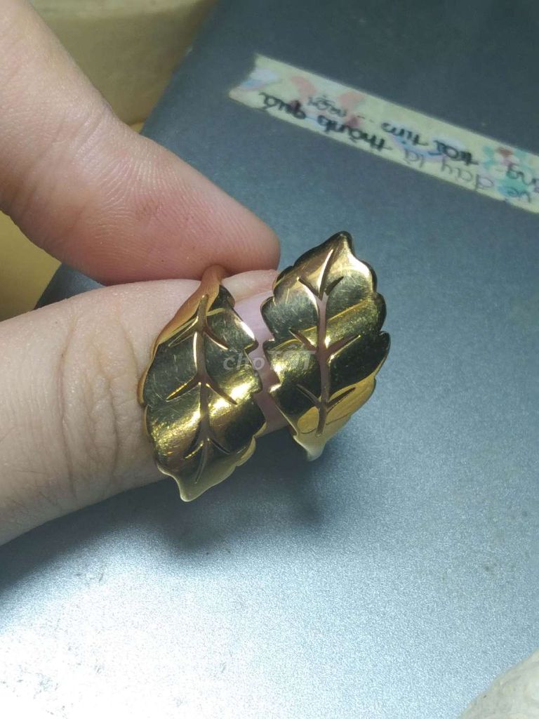 Nhẫn nữ vàng lá đôi size 6. Mua bán Phụ kiện thời trang khác tại Quận Bình Tân Tp Hồ Chí Minh được đăng bởi Ngọc Dung hình 1