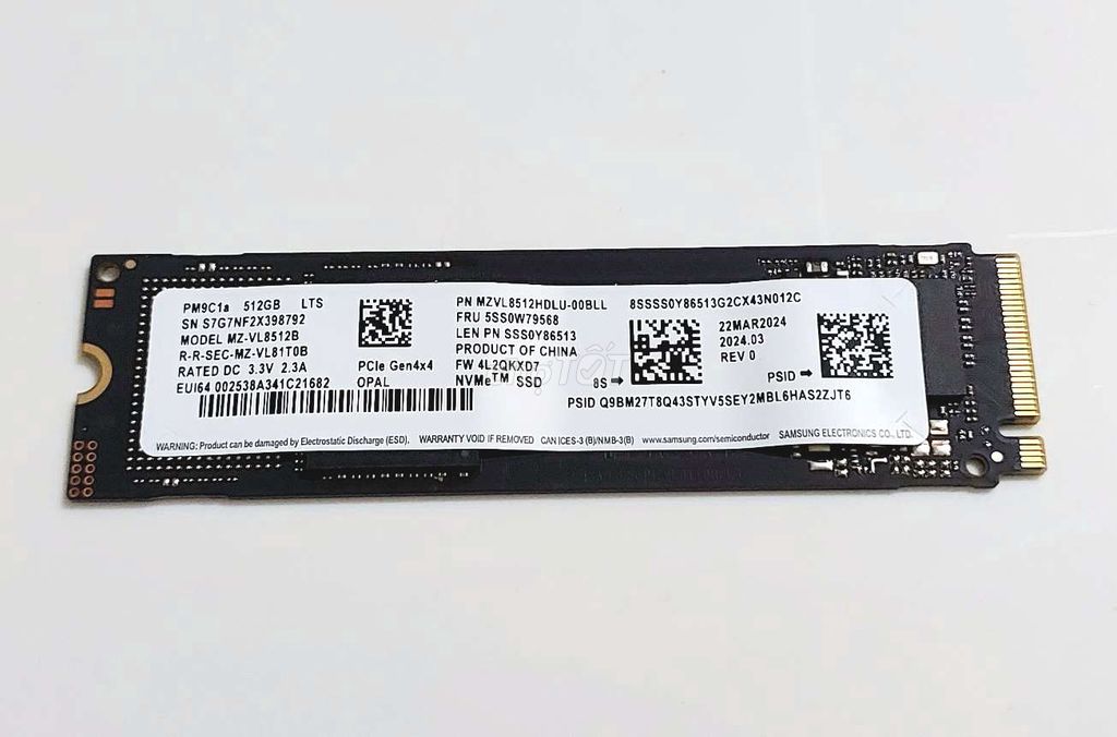 SSD 512GB Samsung PM9C1a Nvme Gen4 2280