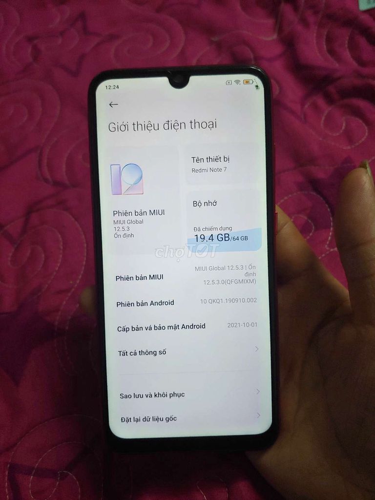 Xiaomi Redmi Note 7 64GB Đỏ. Mua bán Điện thoại tại Quận 4 Tp Hồ Chí Minh được đăng bởi long hình 1