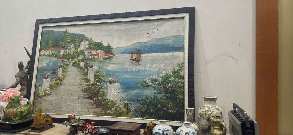 Tranh phong cảnh Bột màu Vẽ thủ công 105x160cm. Mua bán Đồ sưu tầm, đồ cổ tại Quận Lê Chân Hải Phòng được đăng bởi Nam Bui hình 1