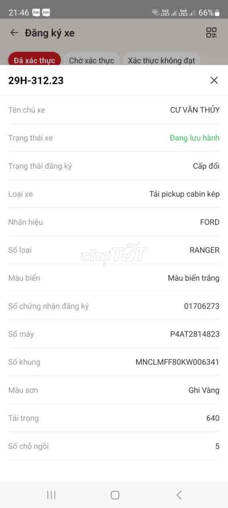 Ford Ranger 2019 XLS 2.2L 4x2 MT - 70000 km. Mua bán Ô tô tại Thành phố Hòa Bình Hòa Bình được đăng bởi Tên chưa cung cấp hình 4