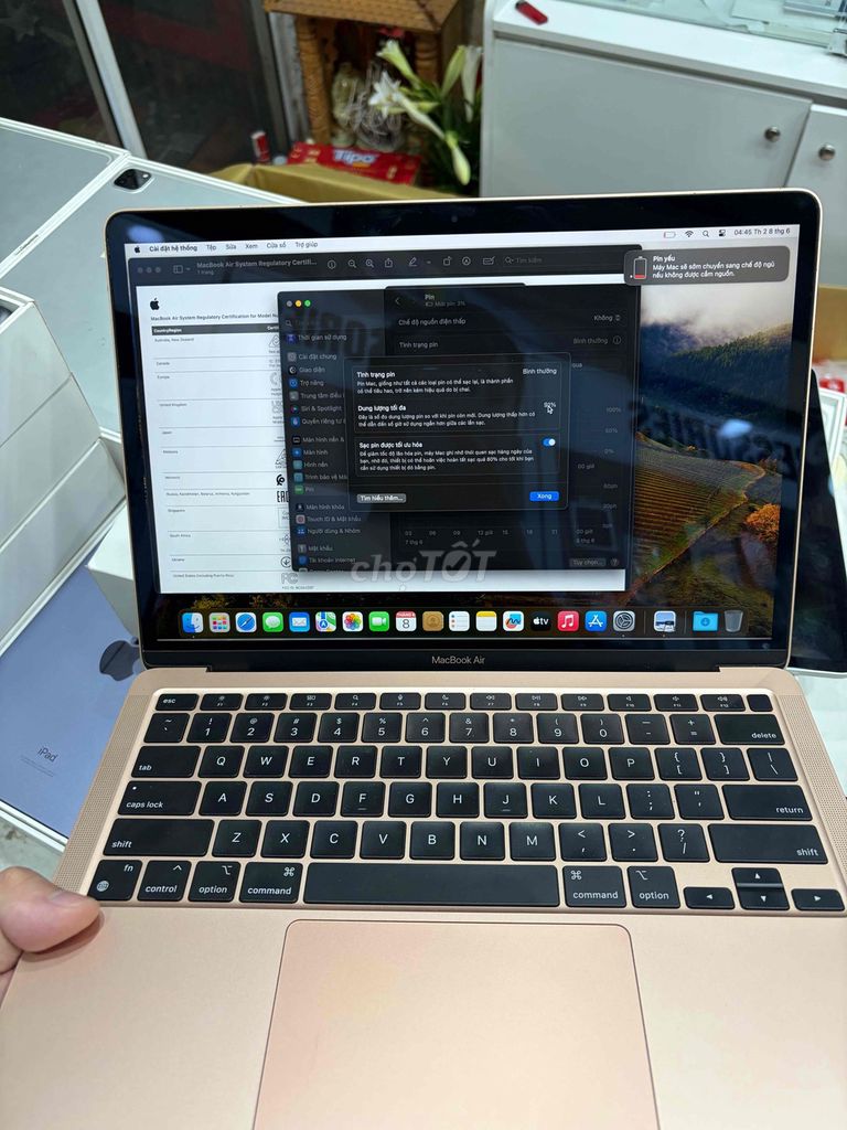 Apple MacBook Air M1 8GB/256GB Vàng. Mua bán Laptop tại Huyện Thanh Trì Hà Nội được đăng bởi Đoàn Xuân Tùng hình 1