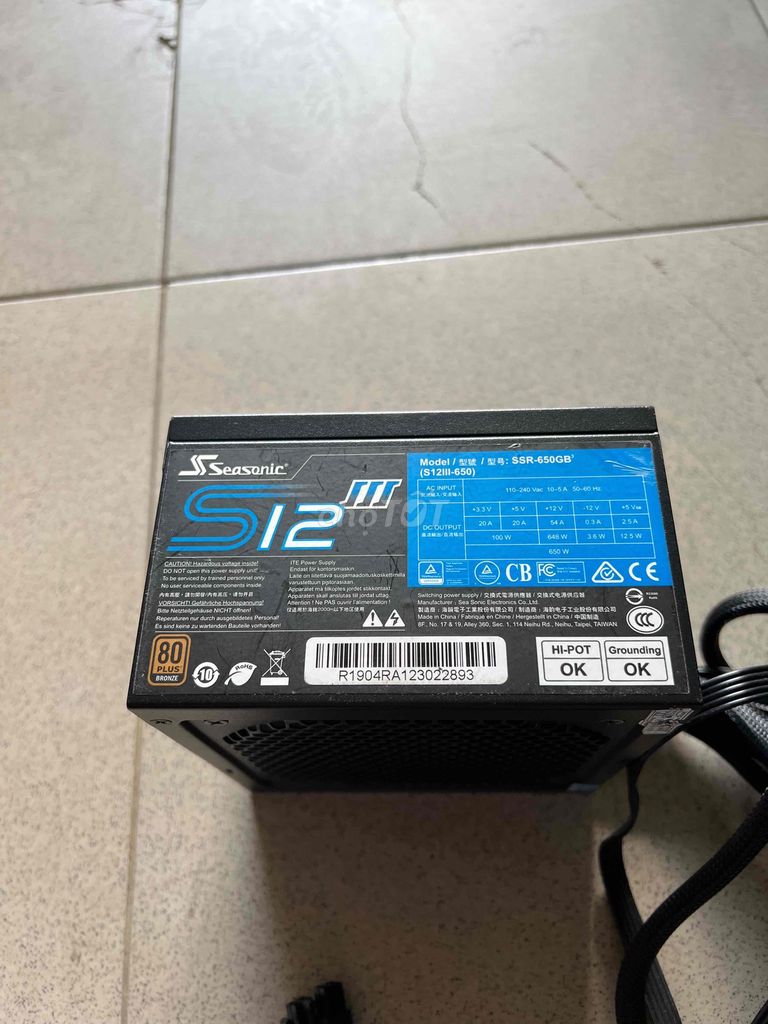 Nguồn seasonic 650w 80plus bronze