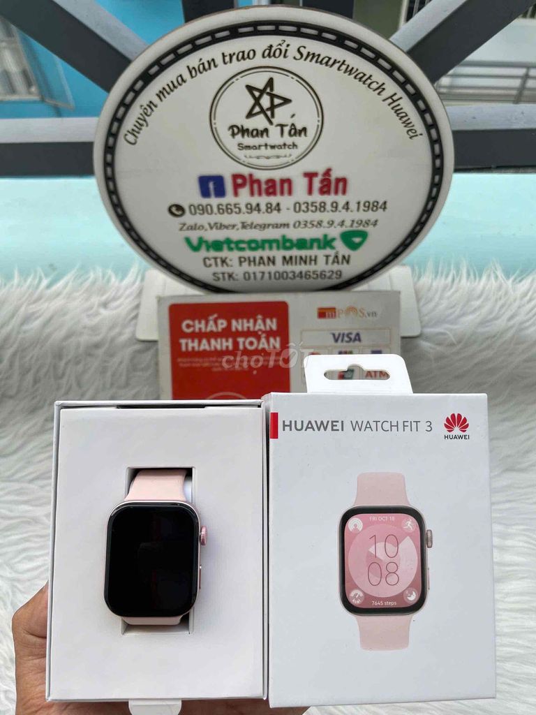 Huawei Watch Fit 3 Hồng full box 99% bh 1/9/2025