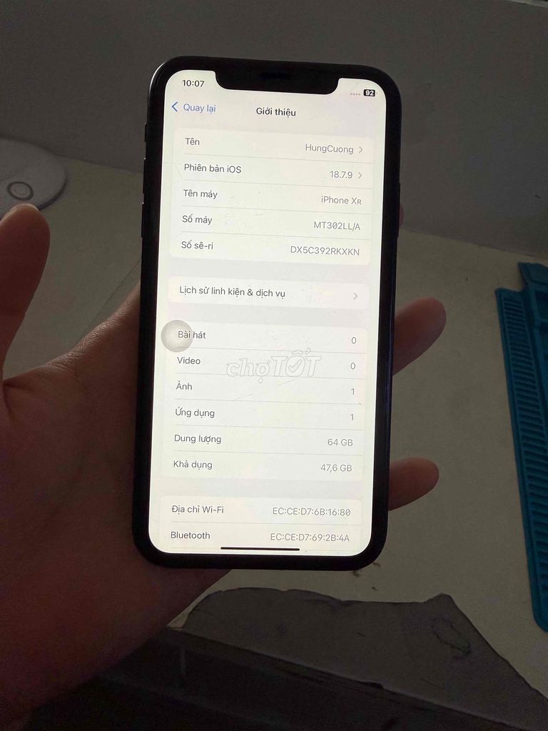 iPhone XR 64GB Đen Đã sử dụng. Mua bán Điện thoại tại Huyện Thuỷ Nguyên Hải Phòng được đăng bởi Nguyễn Toàn hình 1